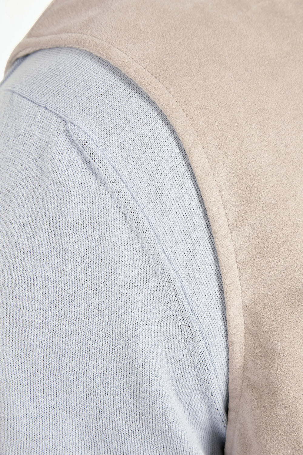 Men Pini Parma beige vest made in italy in alcantara 