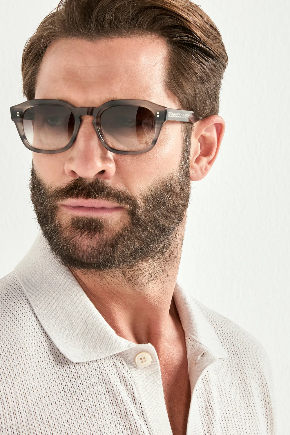 Men Pini Parma stone polo cardigan, knitwear, made in italy in cotton 