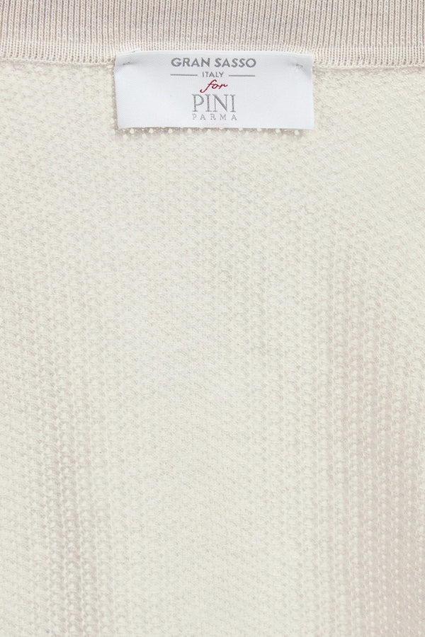 Men Pini Parma stone polo cardigan, knitwear, made in italy in cotton 