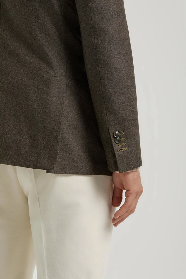 Veste en flanelle marron - Made in Italy