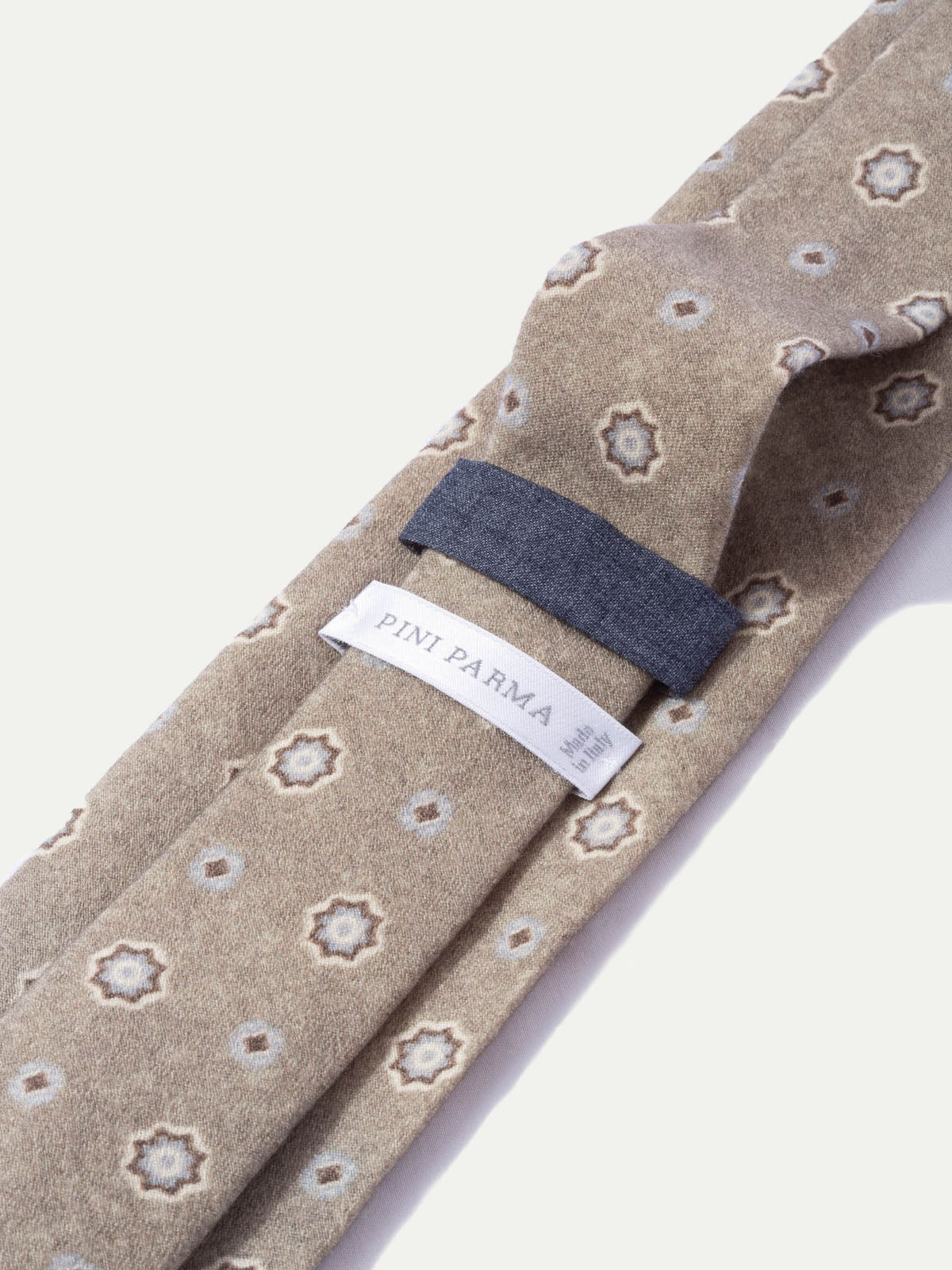Taupe fancy tie - Made In Italy