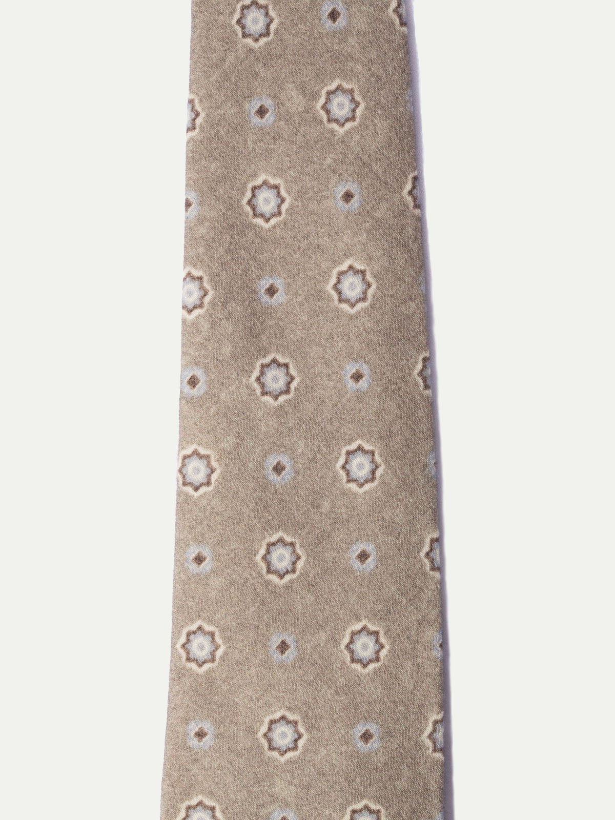 Taupe fancy tie - Made In Italy