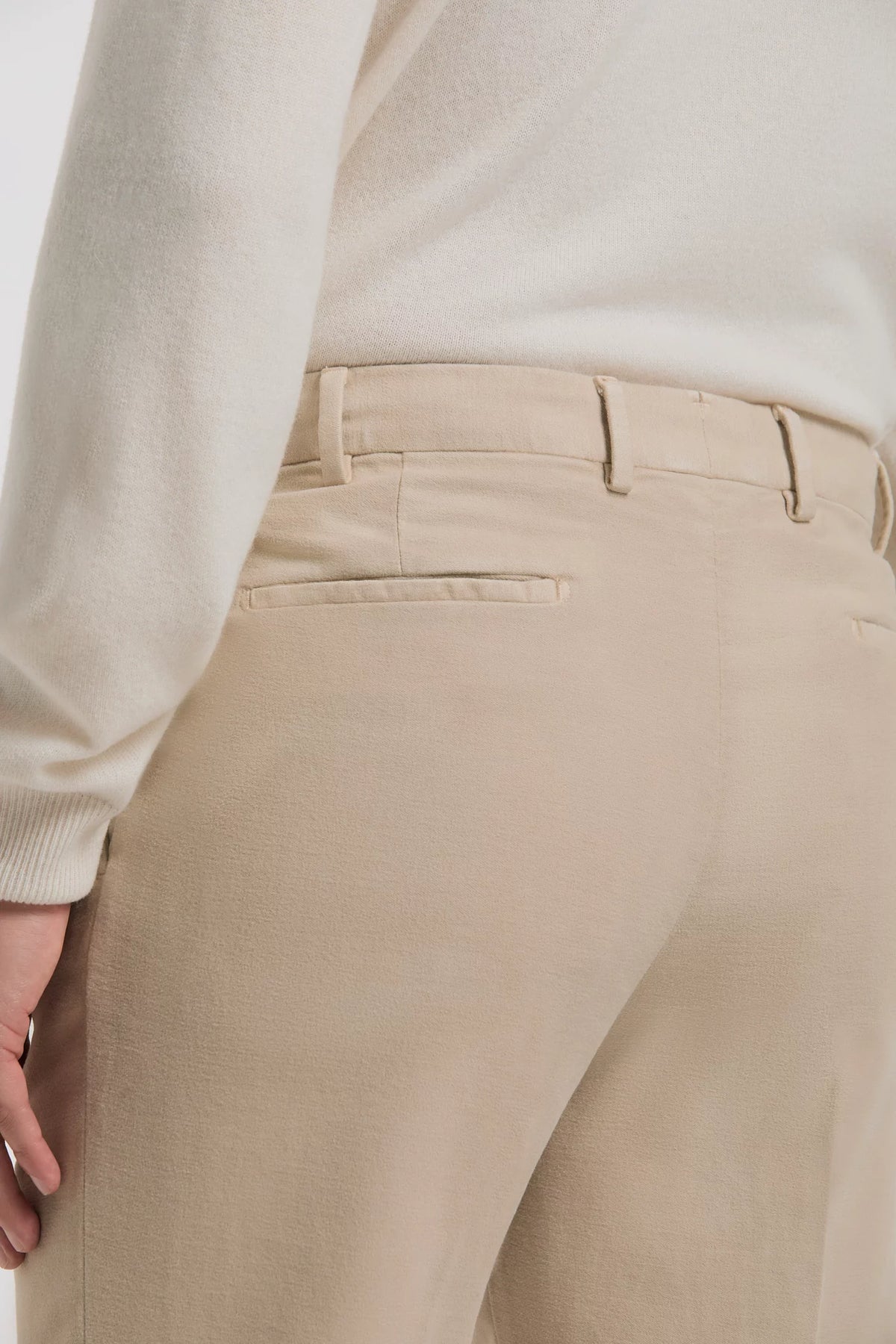 men pini parma taupe trousers made in italy in cotton and silk 
