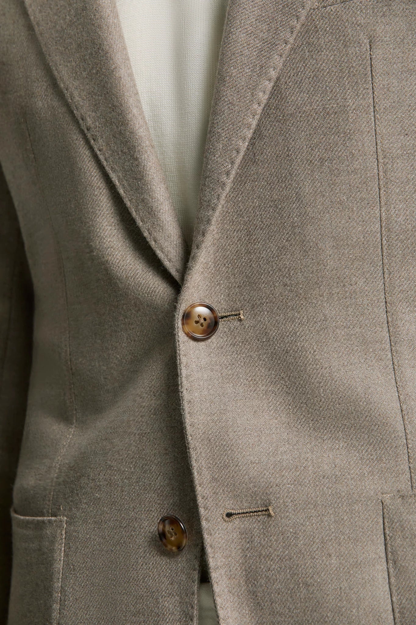 Giacca tortora in lana e cashmere - Made in Italy