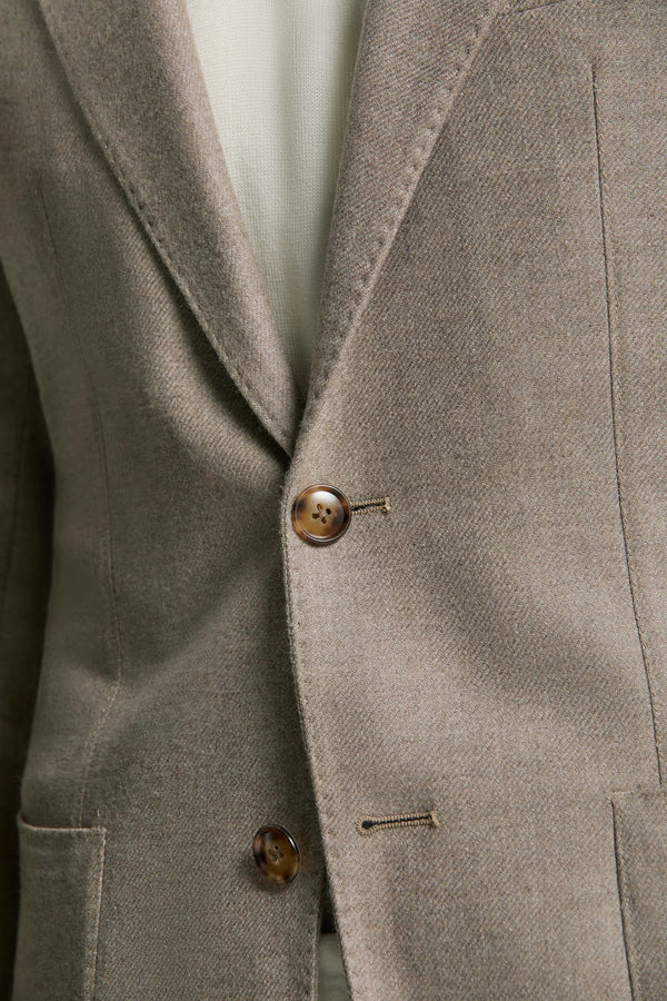 Giacca tortora in lana e cashmere - Made in Italy