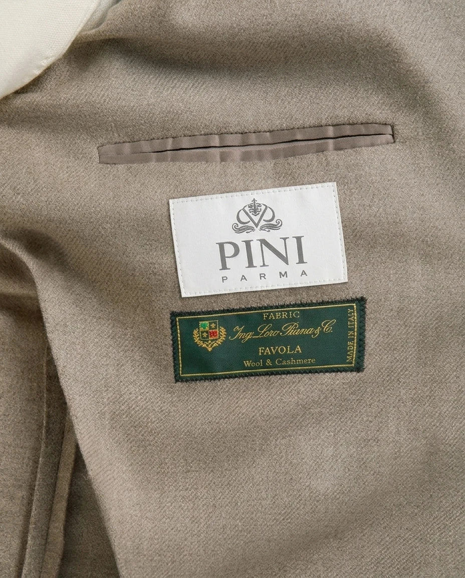 Giacca tortora in lana e cashmere - Made in Italy