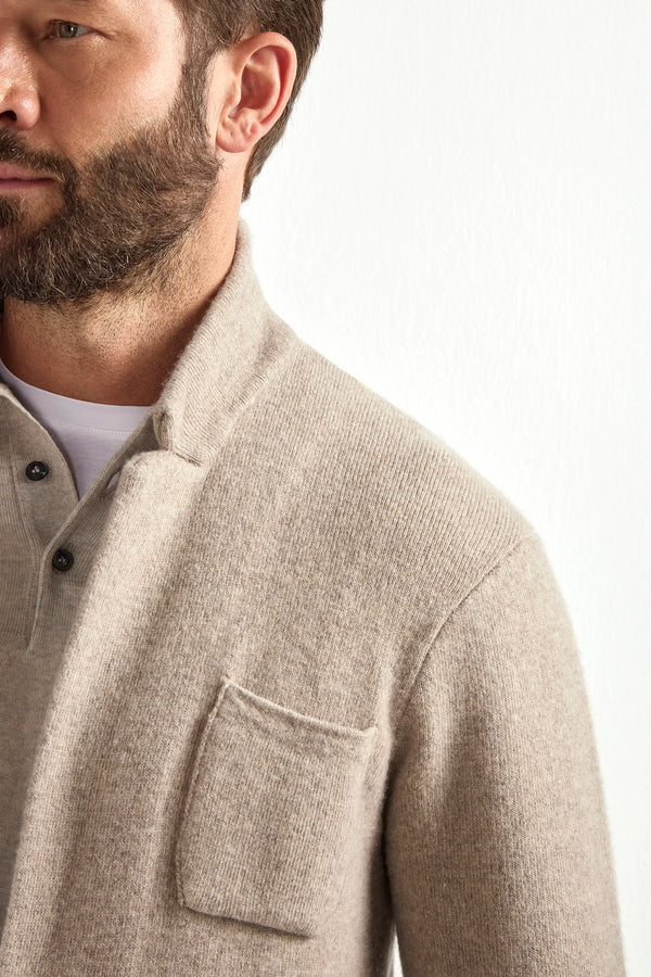 taupe knitted jacket, men's knitted jacket, italian wool cashmere jacket, taupe knit jacket, luxury men's jacket, elegant men's knitwear, refined knitted jacket, tailored taupe jacket, premium italian jacket, sophisticated men's knitwear, timeless italian jacket, upscale men's jacket, classic taupe knitwear, italian craftsmanship jacket, premium men's cashmere jacket, refined italian knit jacket