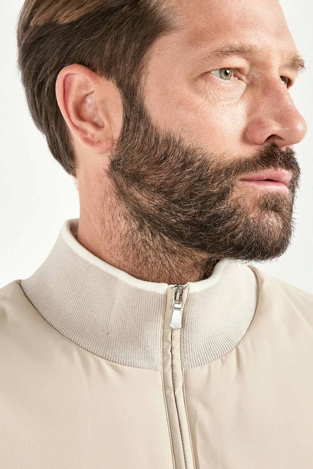 taupe nylon vest, men's taupe vest, italian nylon vest, taupe sleeveless jacket, luxury men's vest, elegant men's outerwear, refined nylon vest, tailored taupe vest, premium italian vest, sophisticated men's vest, timeless italian vest, upscale men's nylon vest, classic taupe vest, italian craftsmanship vest, premium men's sleeveless vest, refined italian nylon vest