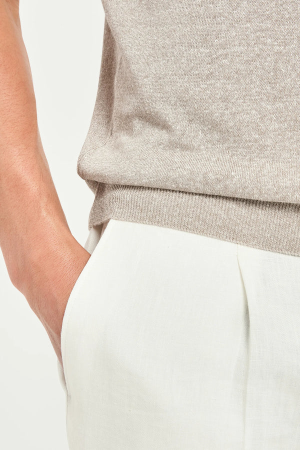 taupe striped t-shirt, men's linen t-shirt, italian linen tee, taupe linen t-shirt, luxury men's t-shirt, elegant men's tee, refined striped t-shirt, tailored taupe t-shirt, premium italian t-shirt, sophisticated men's linen tee, timeless italian t-shirt, upscale men's t-shirt, classic taupe striped t-shirt, italian craftsmanship t-shirt, premium men's linen t-shirt, refined italian striped t-shirt