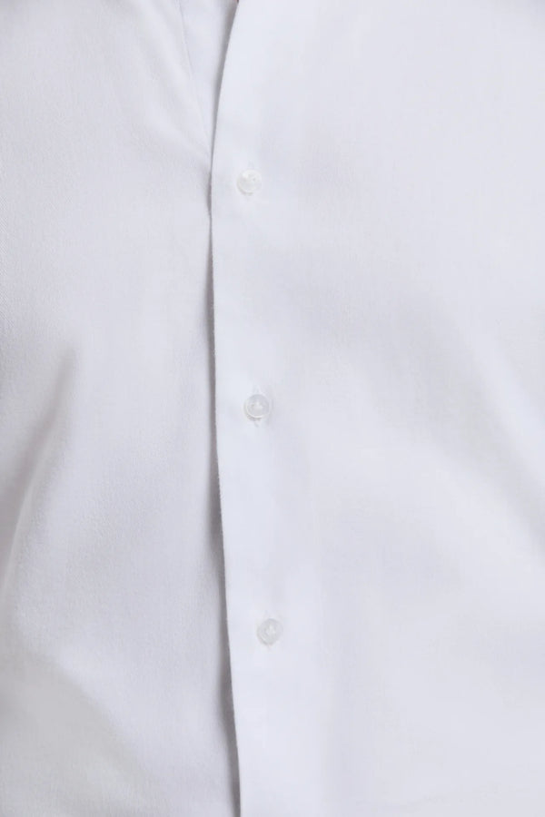 Pini Parma Made in italy men white brushed cotton shirt