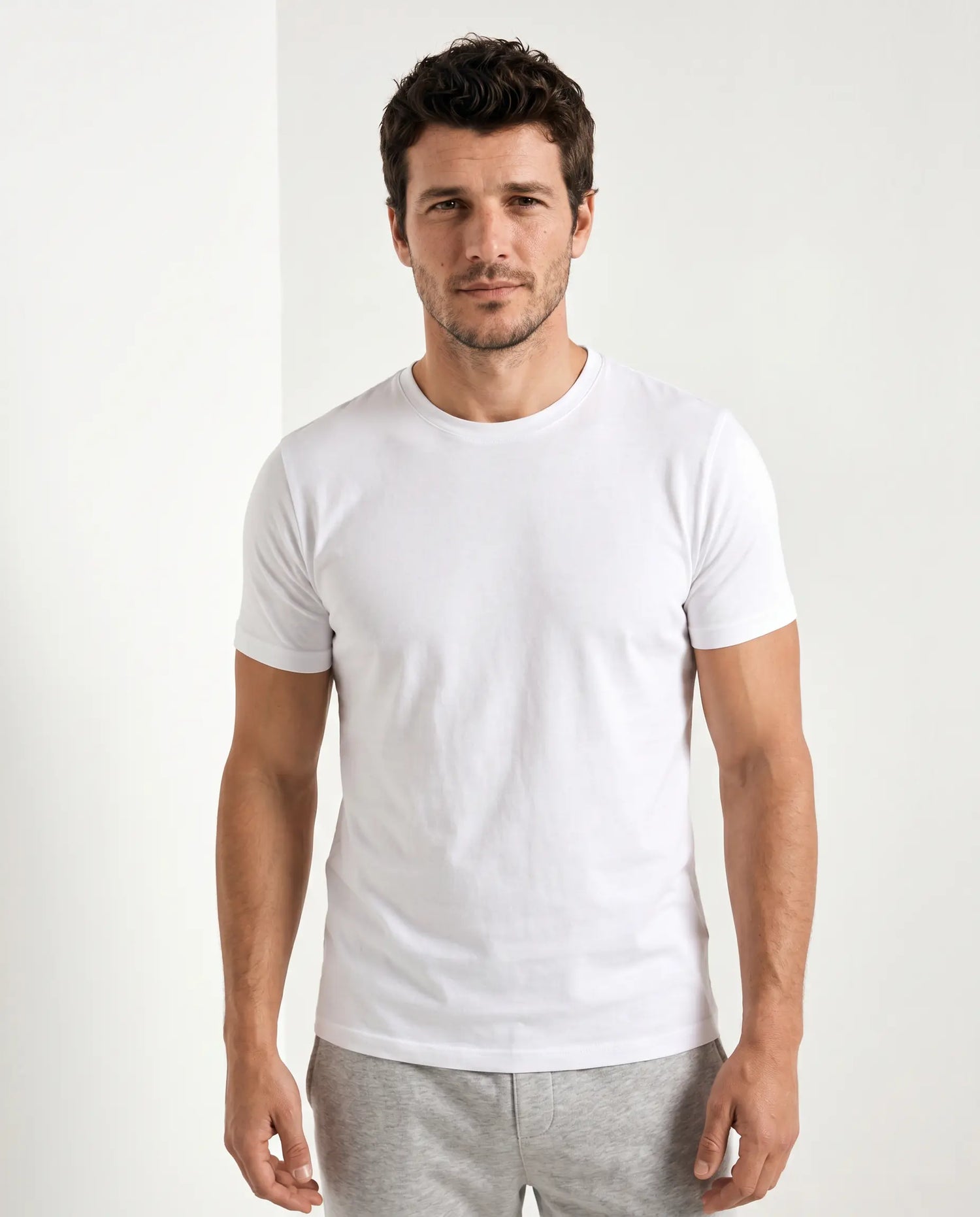 Pini Parma Italy Men fashion t-shirt jersey white casual