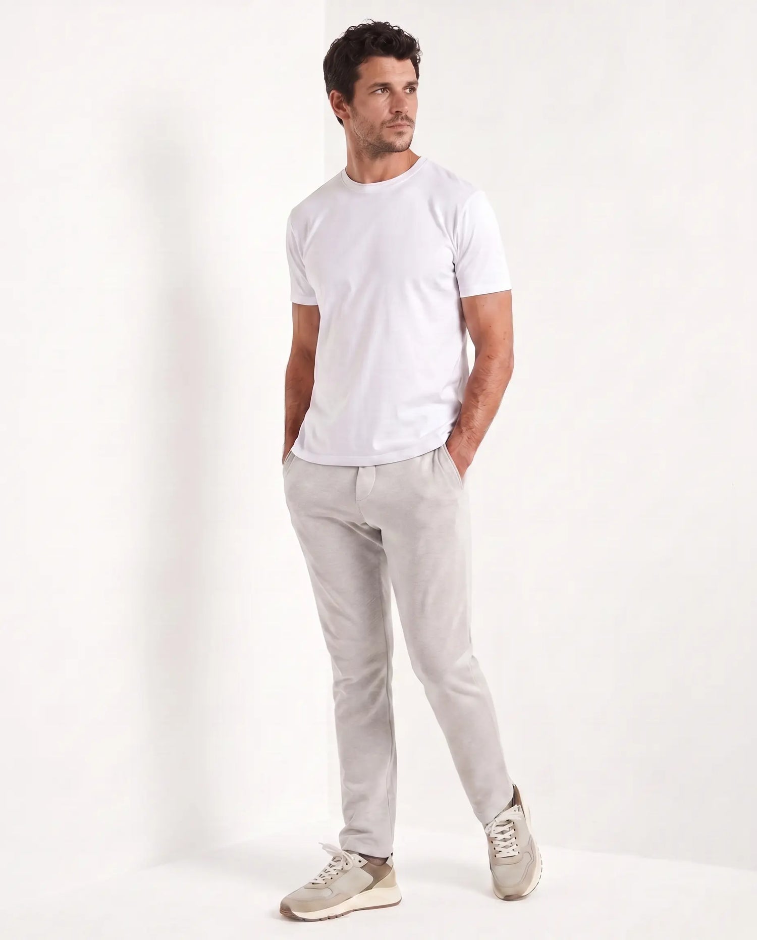 Pini Parma Italy Men fashion t-shirt jersey white casual
