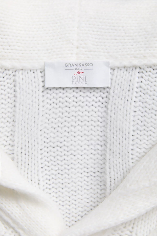 Cardigan bianco in maglia - Made in Italy