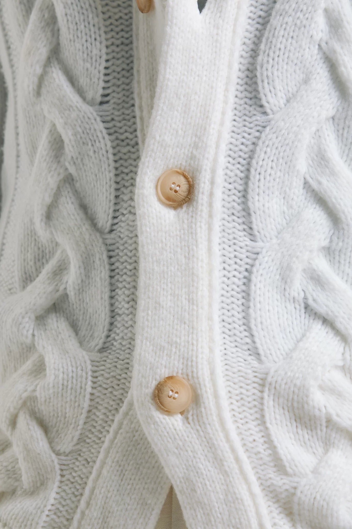 Cardigan bianco in maglia - Made in Italy