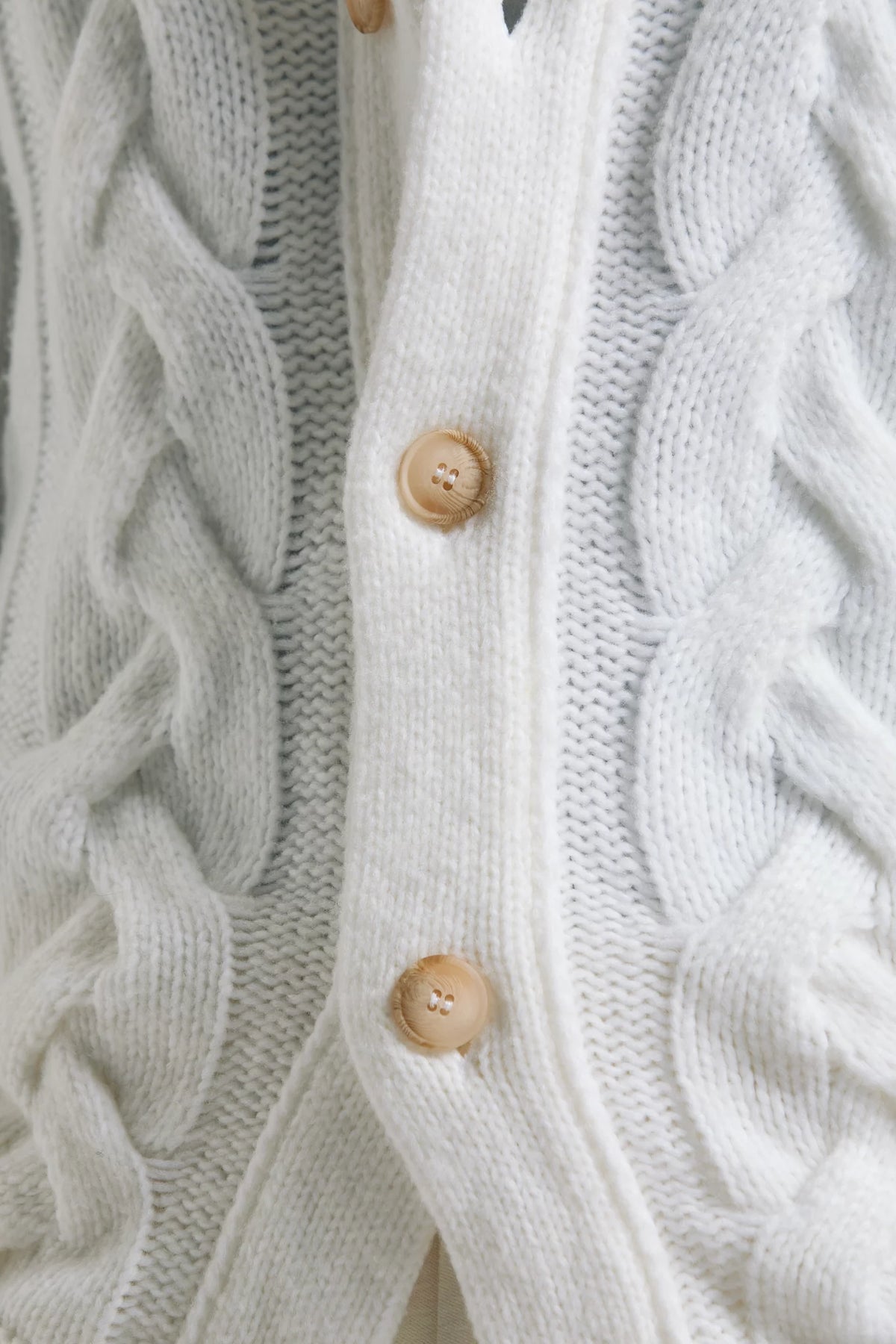 Cardigan bianco in maglia - Made in Italy