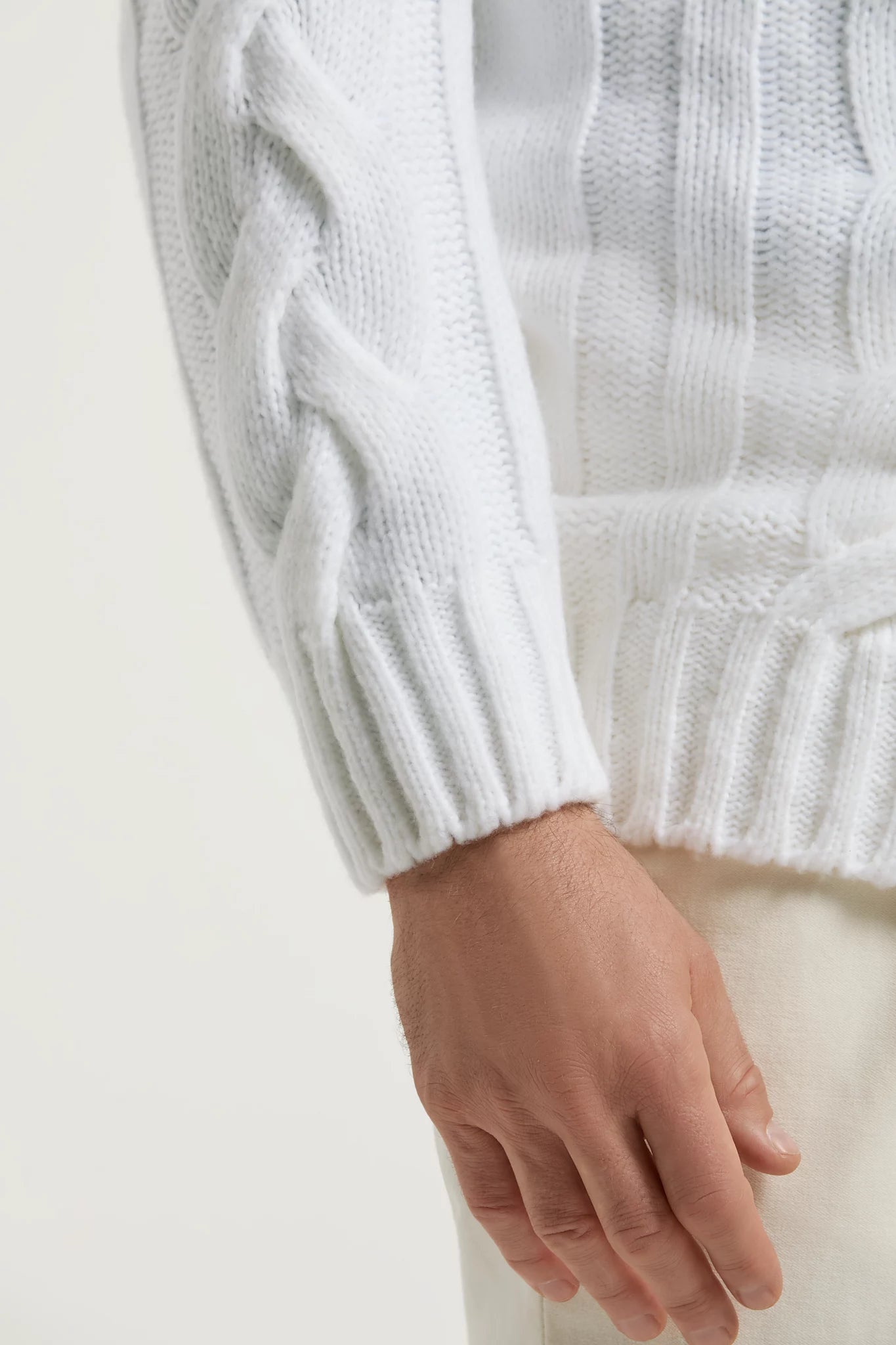 Cardigan bianco in maglia - Made in Italy