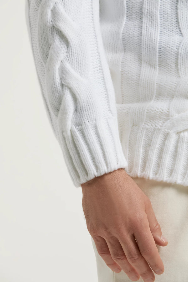 Cardigan bianco in maglia - Made in Italy