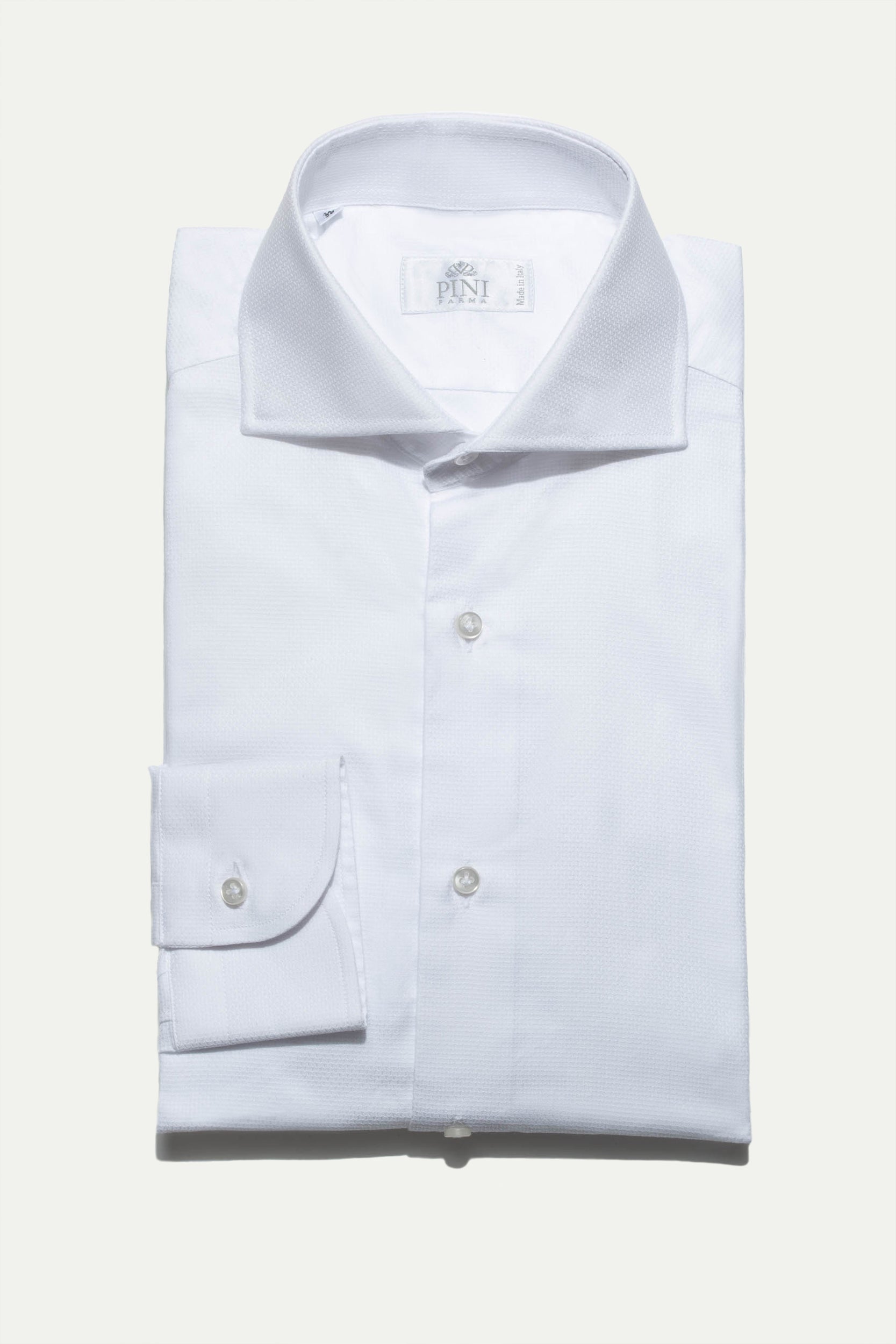 Chemise blanche texturée - Made In Italy