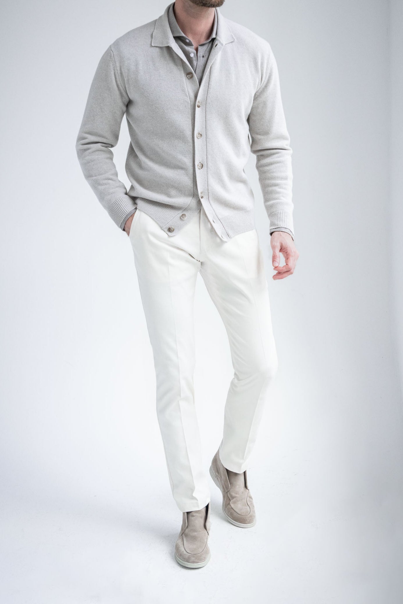 Beige Cardigan – Made in Italy