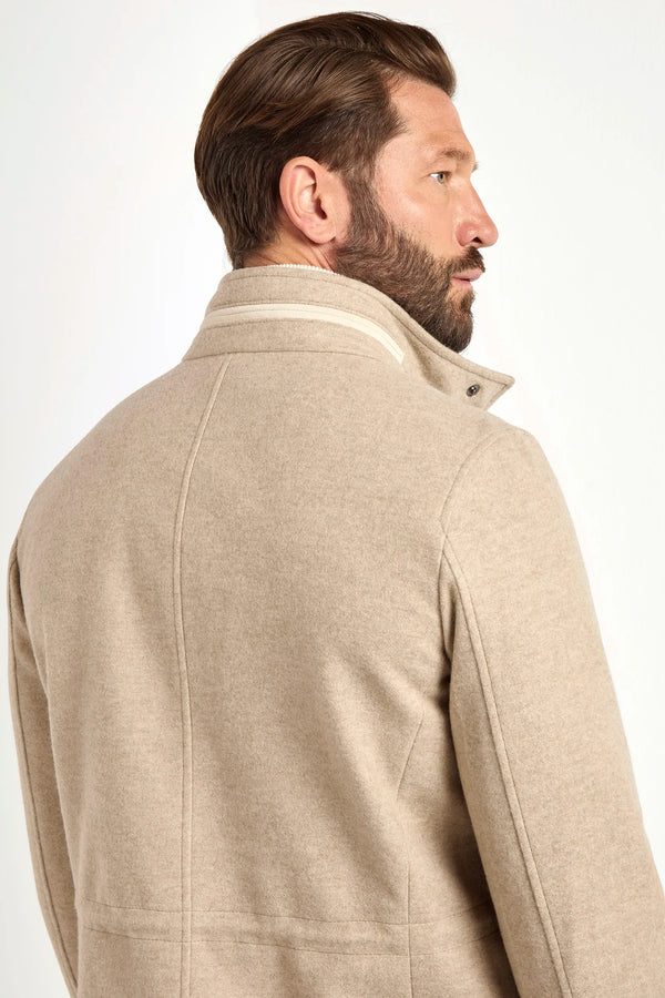 beige cashmere field jacket, italian field jacket, made in italy jacket, luxury field jacket, cashmere outerwear, italian craftsmanship jacket, tailored field jacket, premium cashmere jacket, versatile field jacket, sophisticated outerwear, refined field jacket, lightweight cashmere jacket, elegant field jacket, men's cashmere jacket, italian style jacket, contemporary field jacket, stylish outerwear, high-quality field jacket, classic field jacket, beige luxury jacket