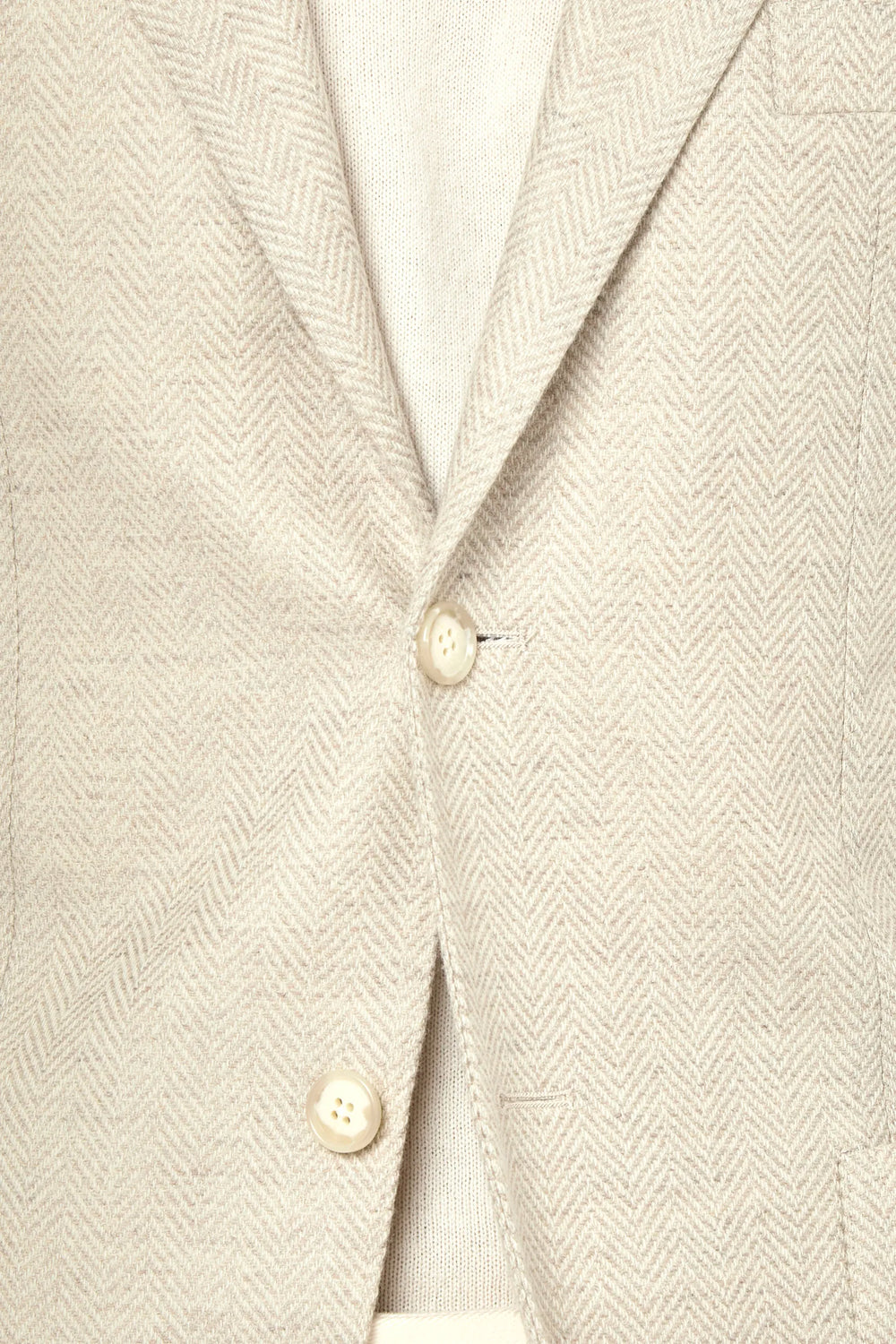 Beige herringbone jacket - Made in Italy