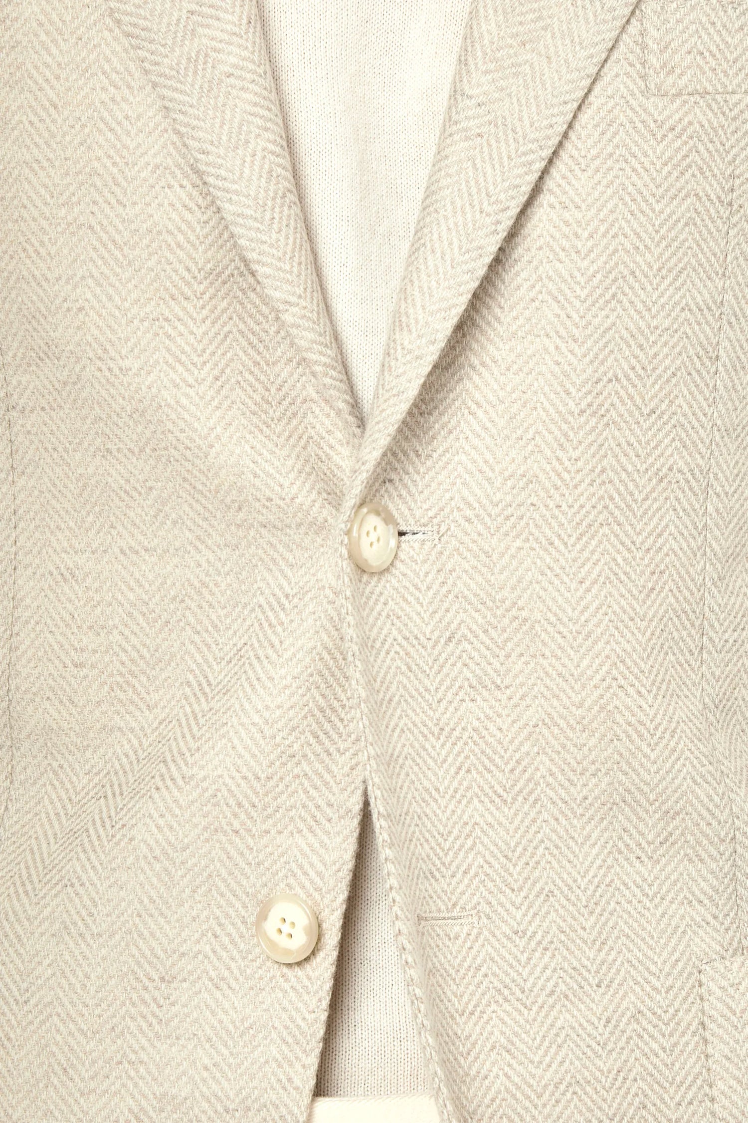 Giacca beige a spina di pesce - Made in Italy