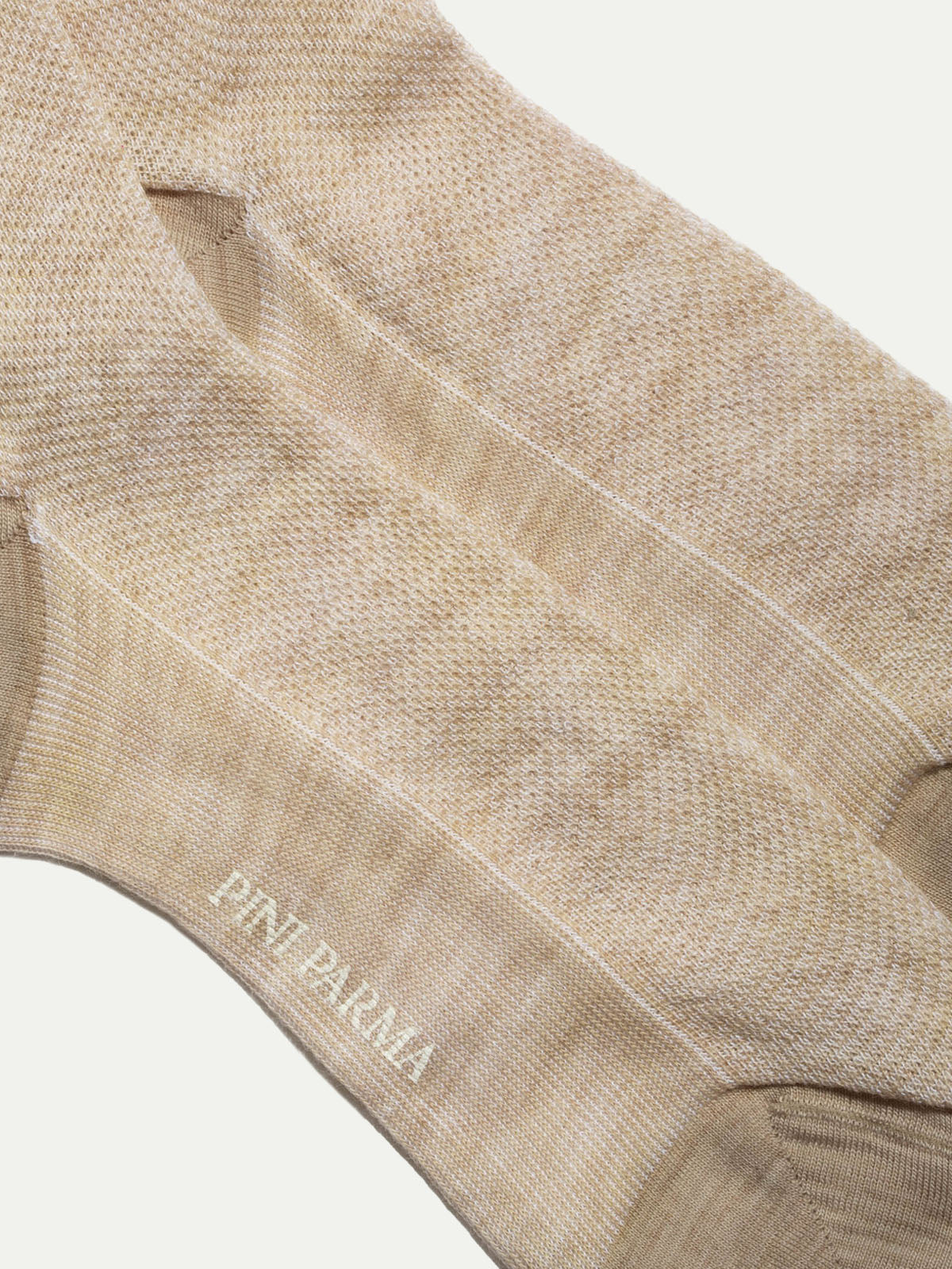 Beige micro fancy short socks - Made in Italy