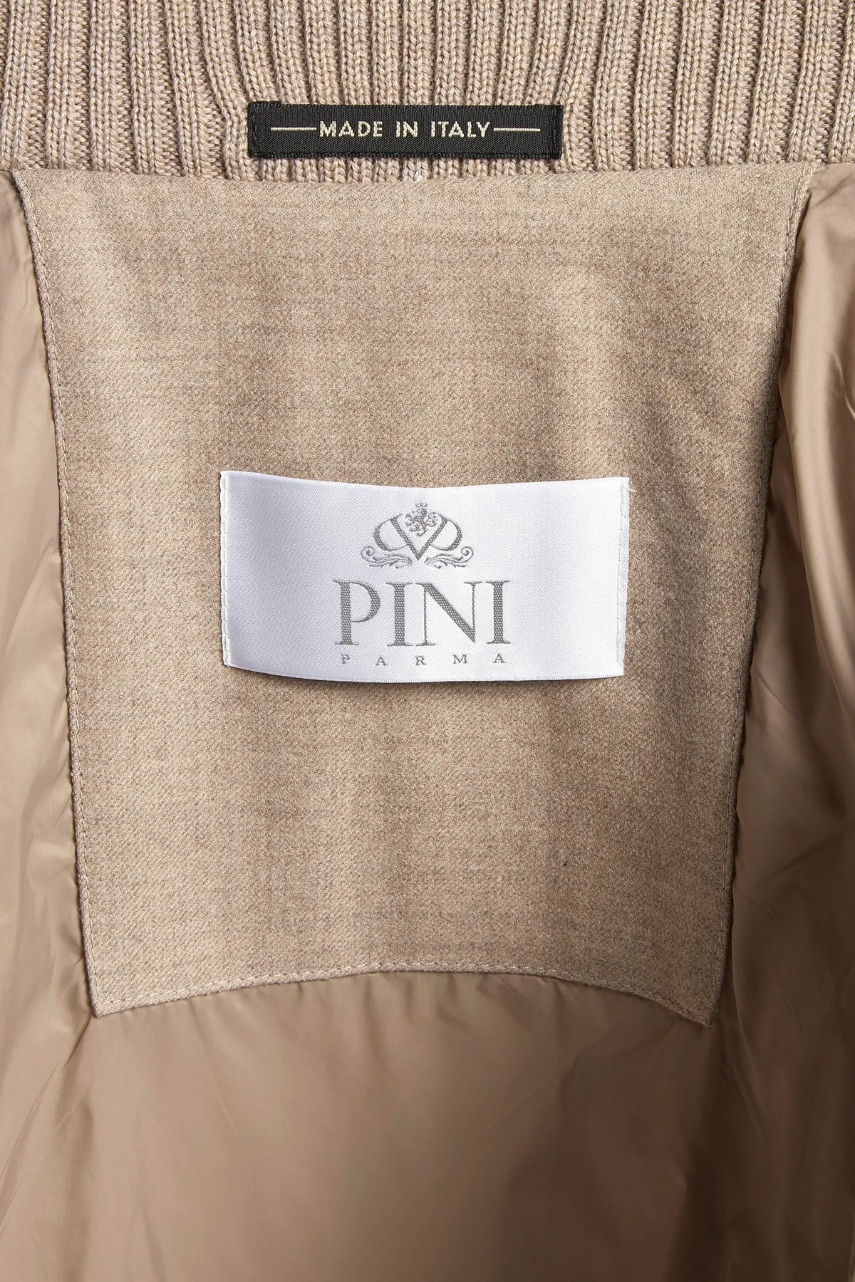 Gilet sans manches matelassé beige - Made in Italy