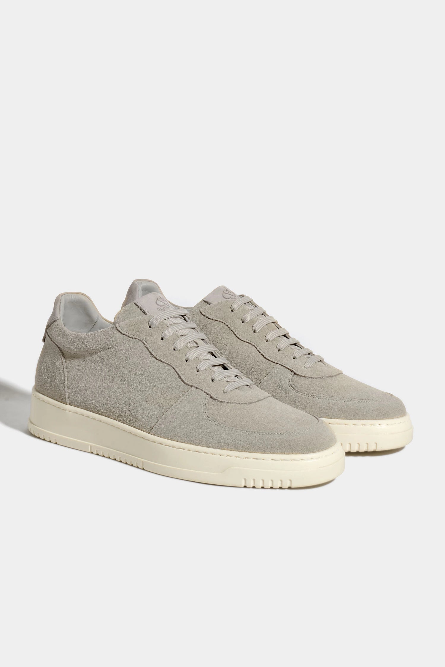 Men Pini Parma beige sneakers made in italy in suede leather 