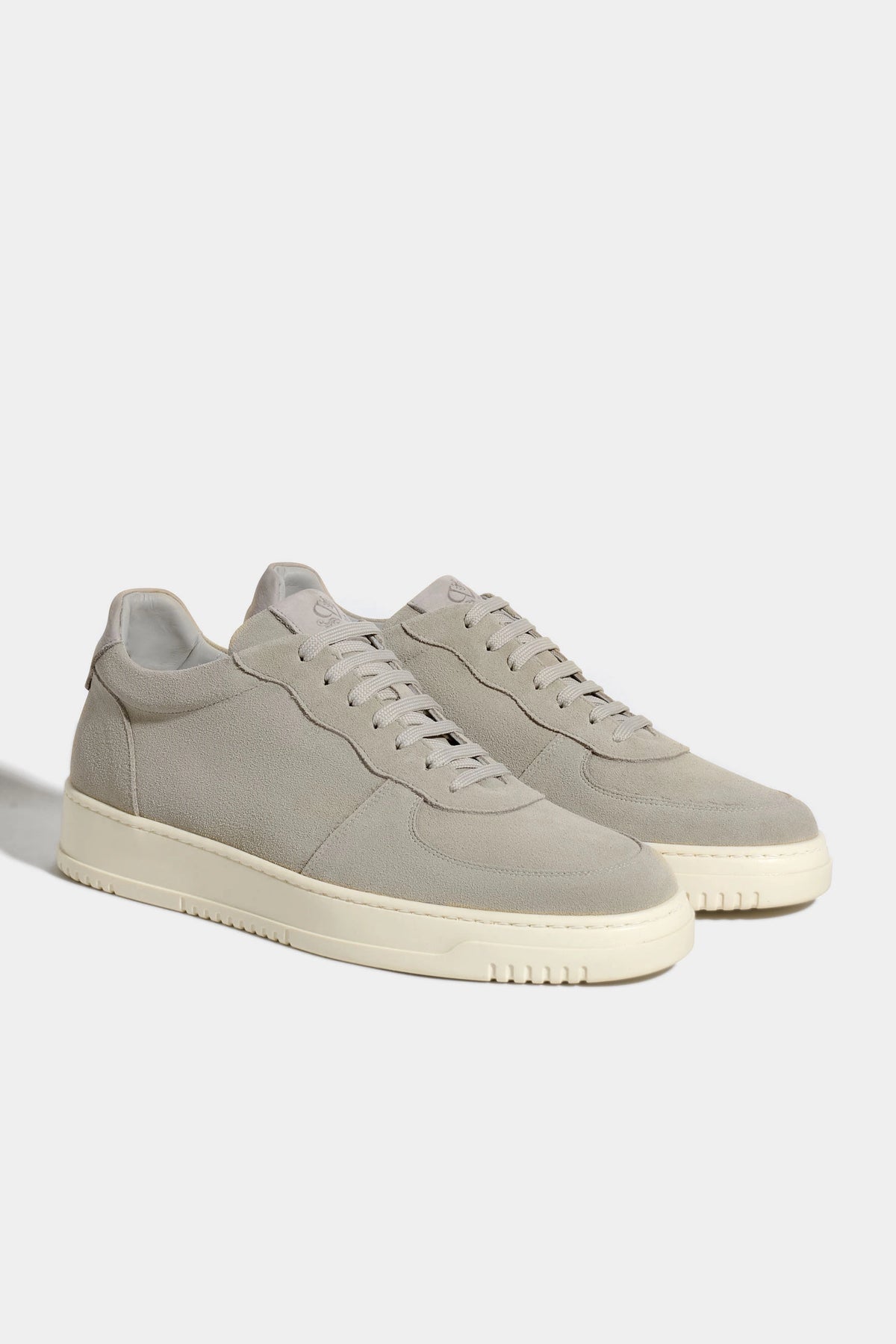 Men Pini Parma beige sneakers made in italy in suede leather 