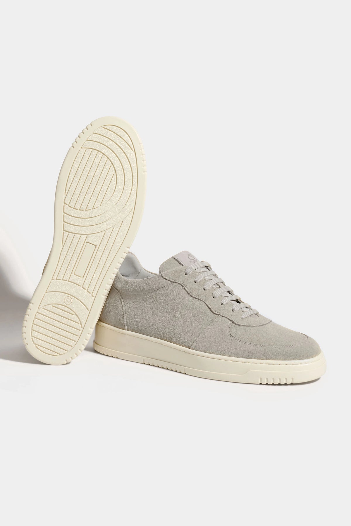 Men Pini Parma beige sneakers made in italy in suede leather 