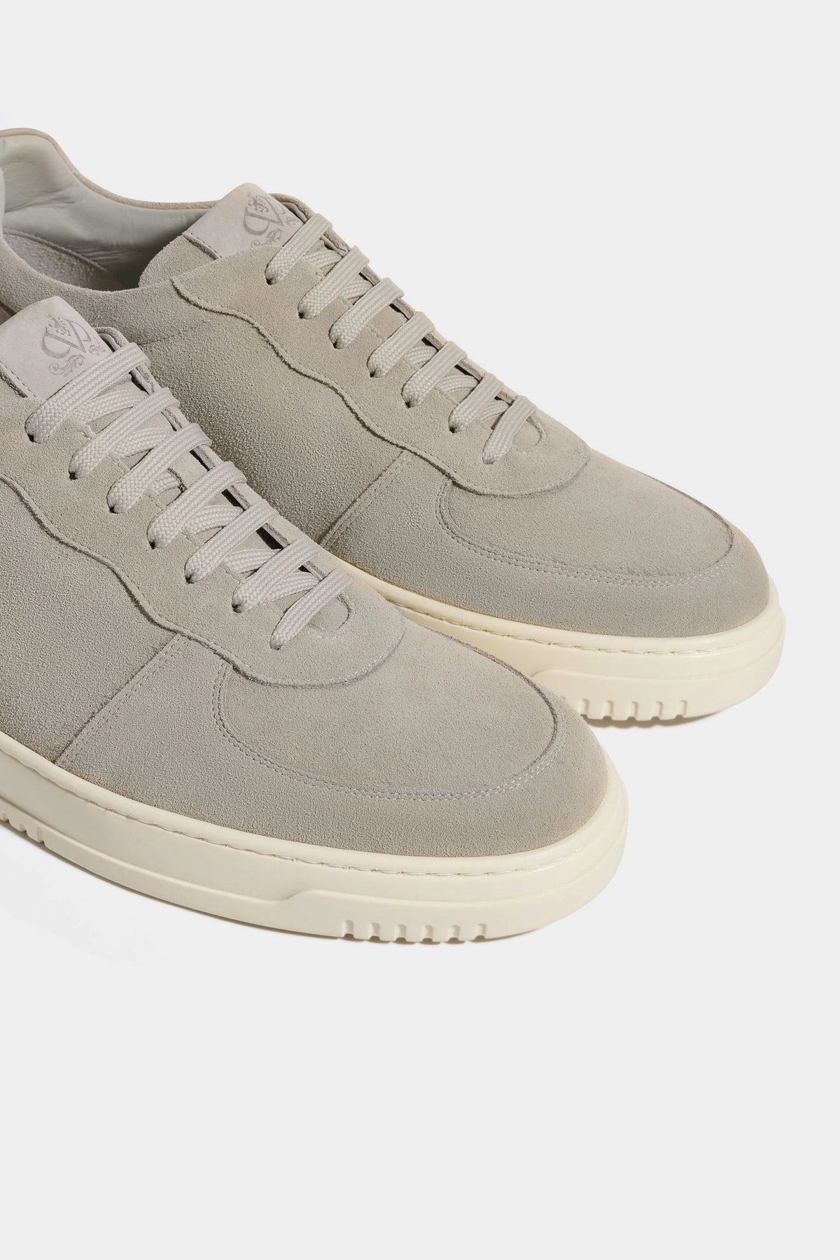 Men Pini Parma beige sneakers made in italy in suede leather 