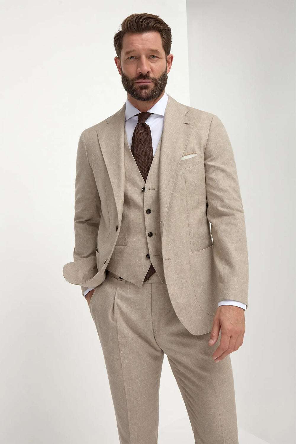 Beige Suit - Made in Italy Beige Suit - Made in Italy