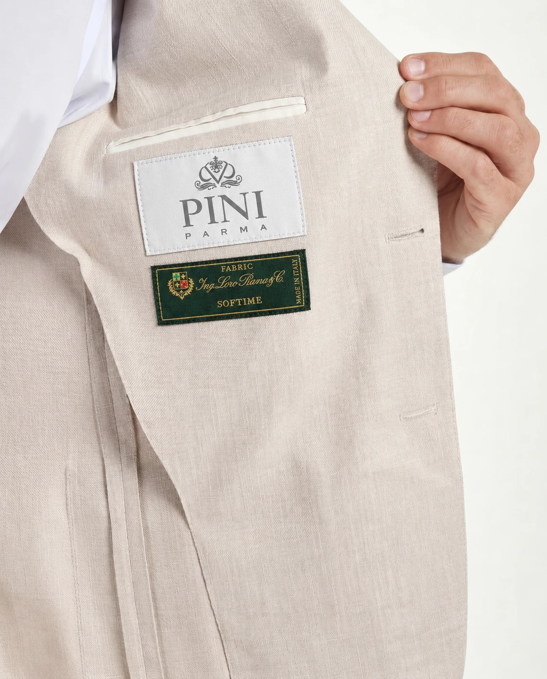 Veste beige en coton et soie - Made in Italy