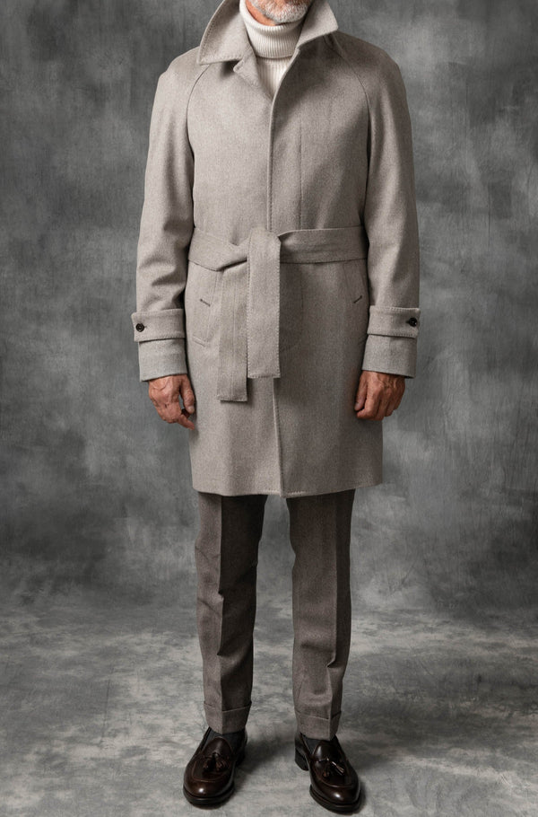 BEIGE RAGLAN COAT – Made in Italy