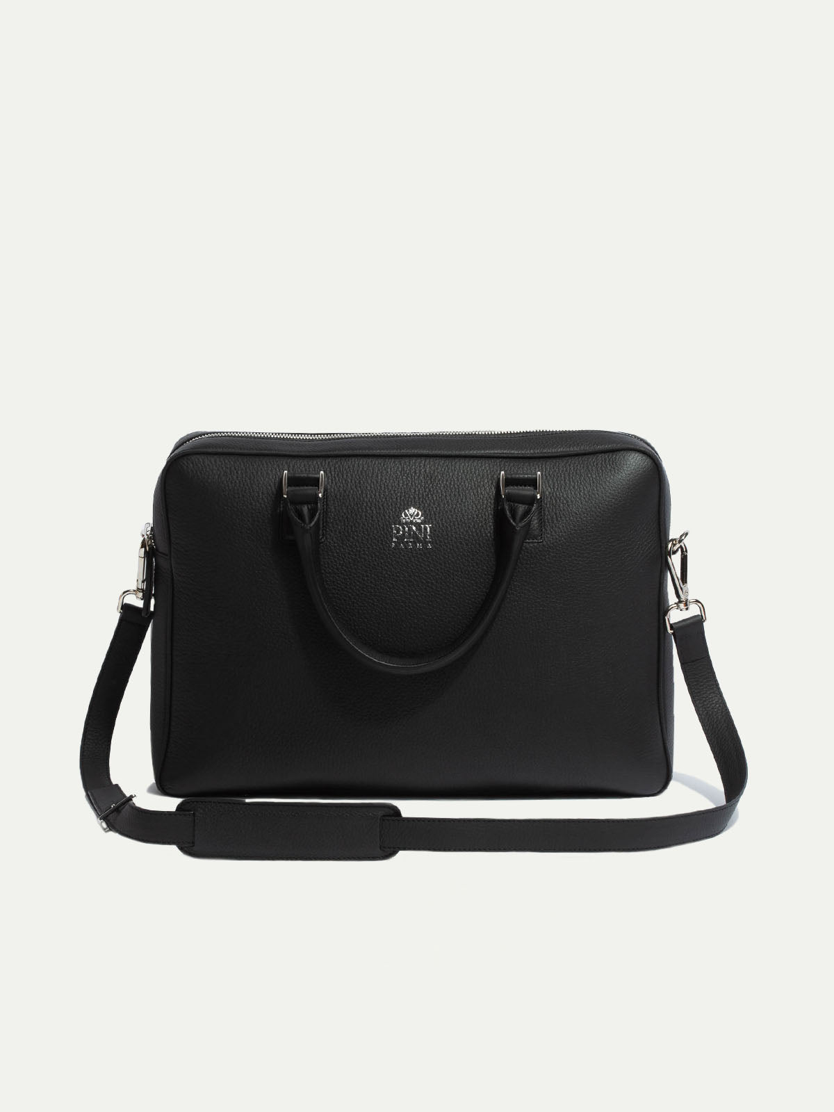 Porte-documents noir en cuir - Made in Italy