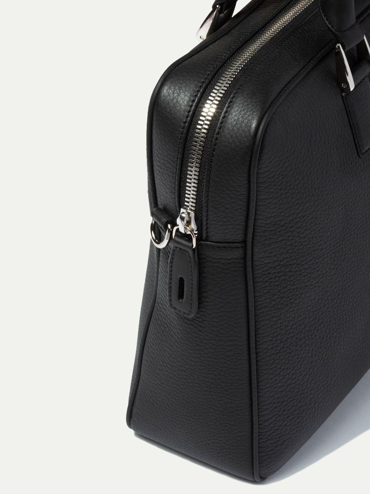 Porte-documents noir en cuir - Made in Italy