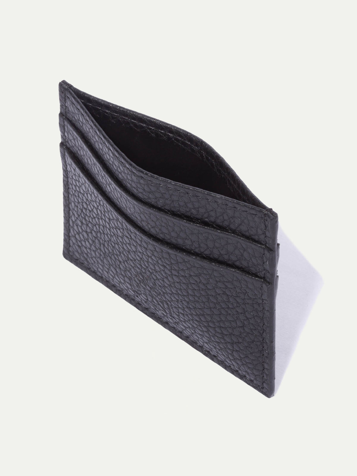 Black leather card holder - Made in Italy