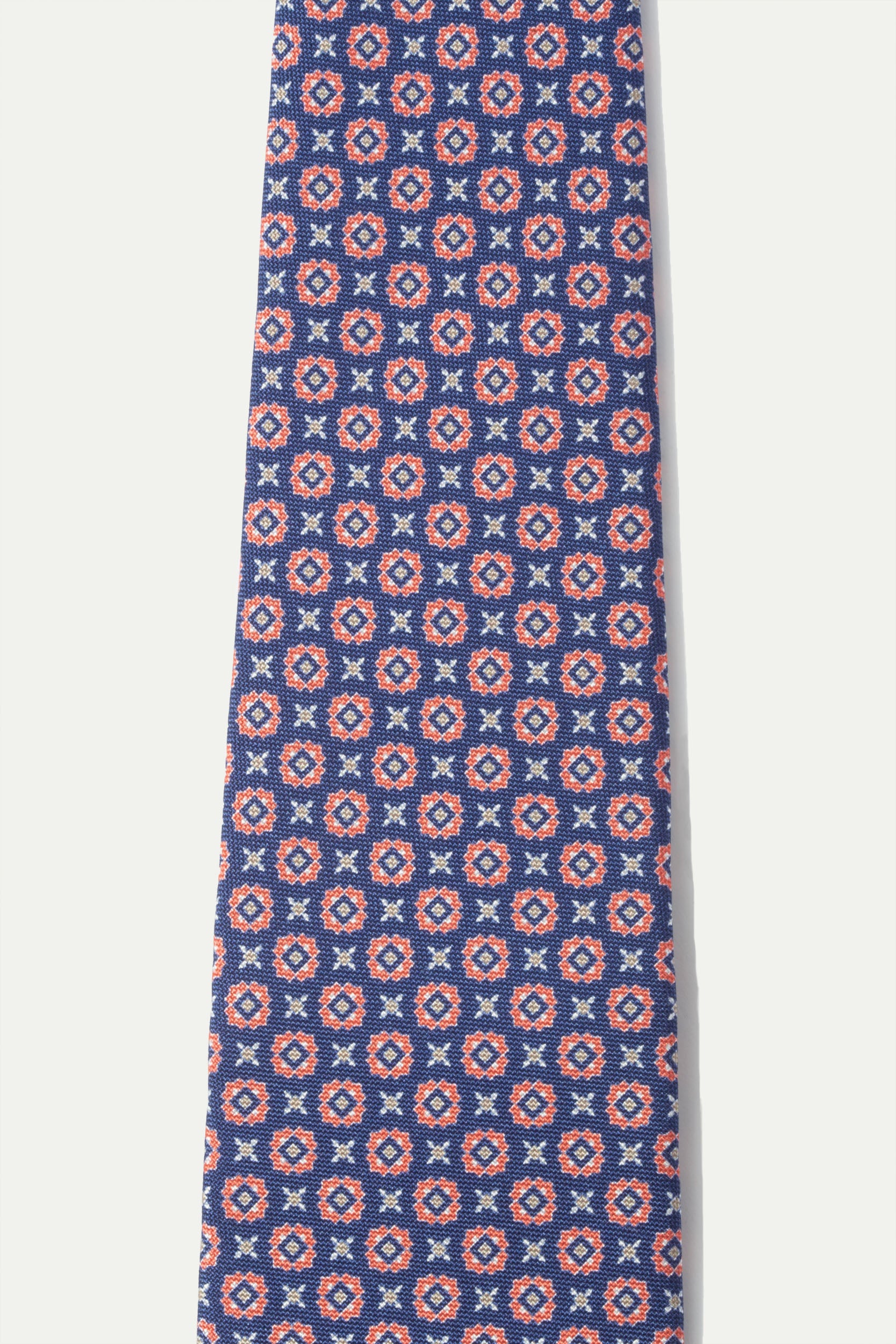 Cravate en soie légère bleue et rouge - Made In Italy