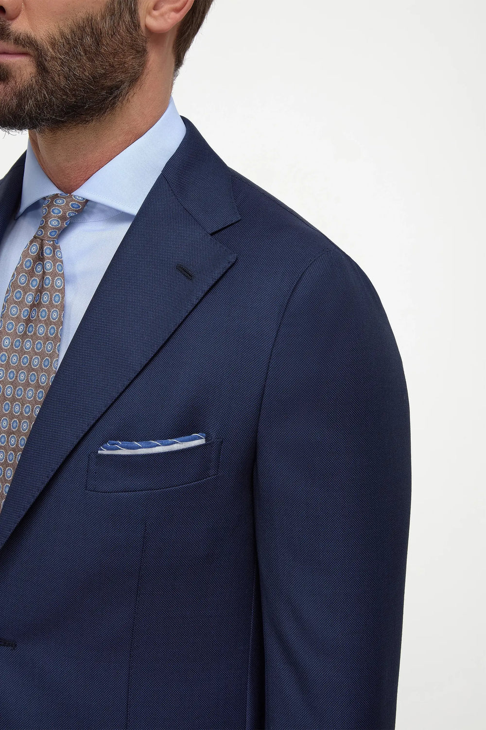 Blue birdseye suit Made in Italy - Main Image