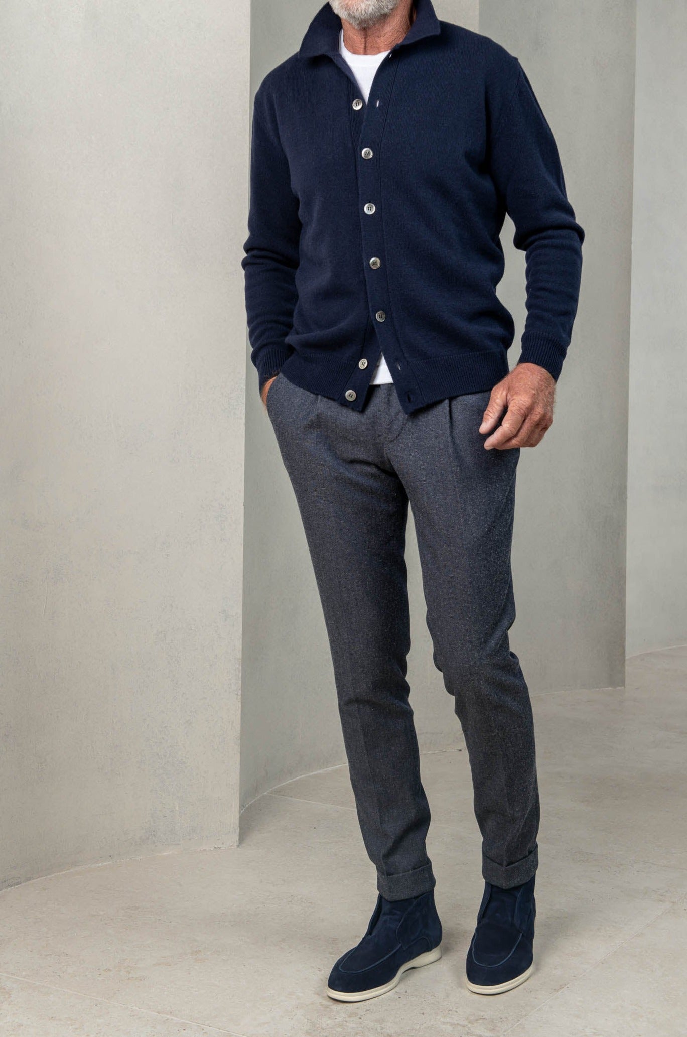 Blue cardigan – Made in Italy