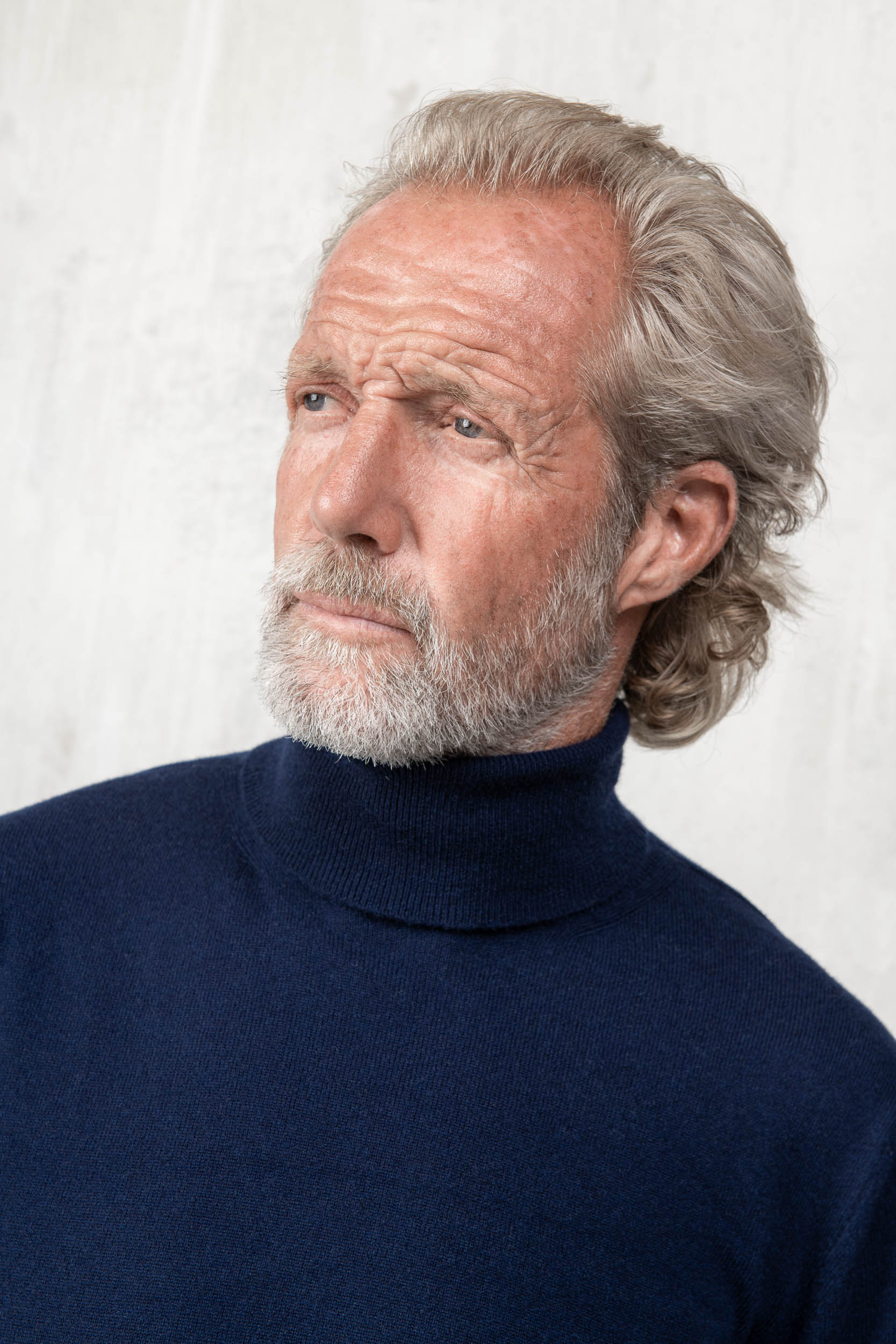 Blue cashmere turtleneck – Made in italy