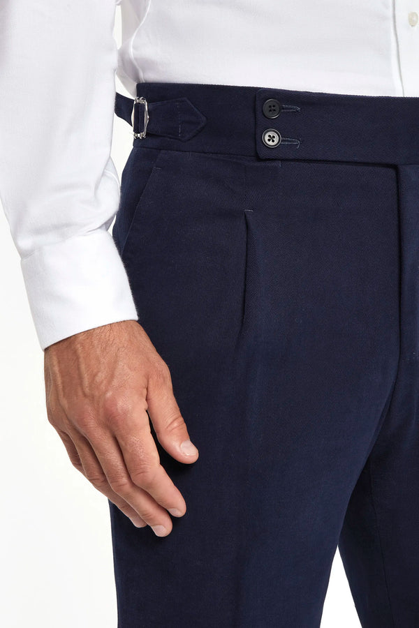 Pantaloni di cotone Soragna blu - Made in Italy