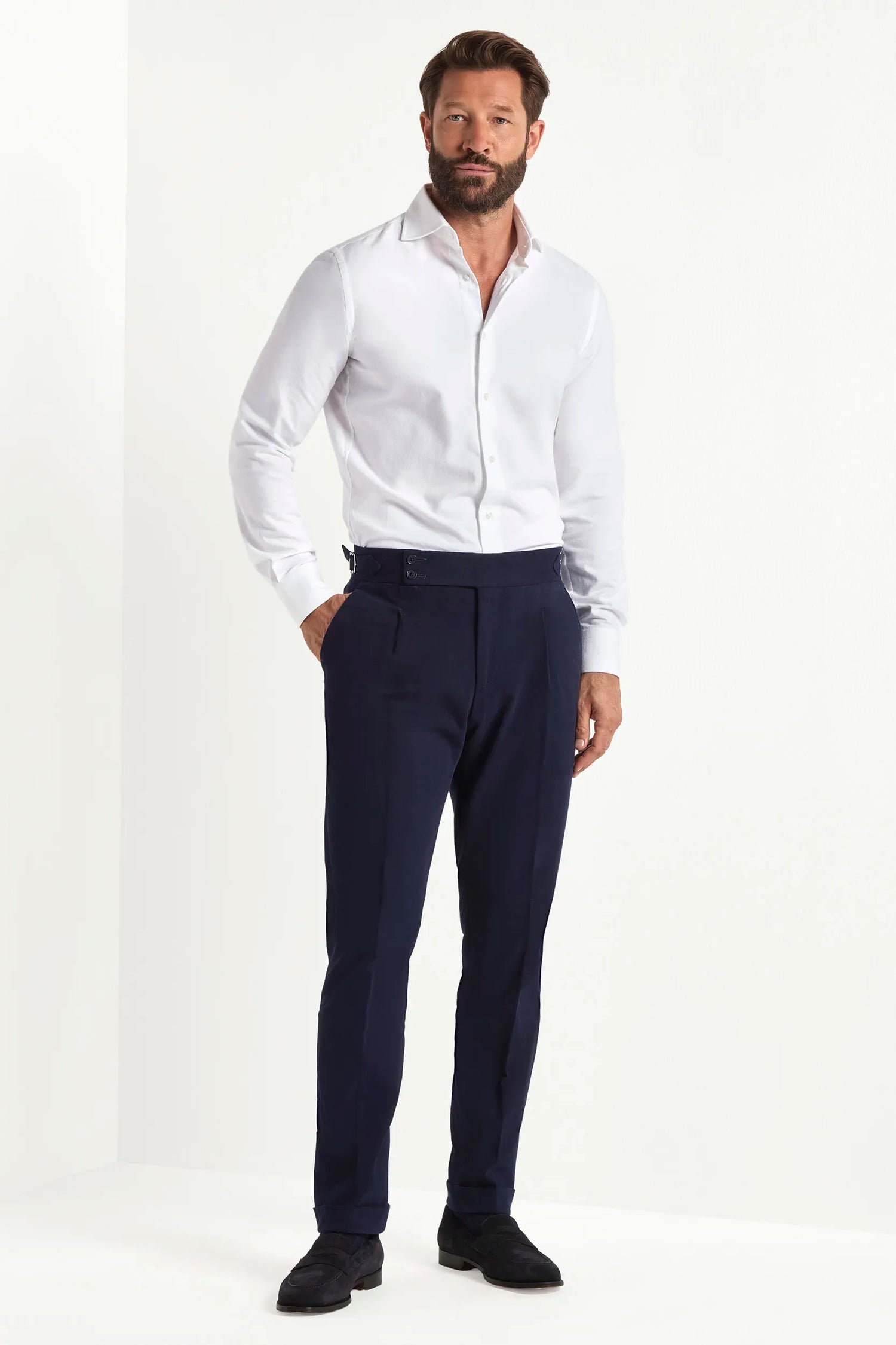 blue cotton trousers, men's cotton trousers, italian cotton trousers, blue tailored trousers, luxury men's trousers, elegant men's trousers, refined cotton trousers, tailored blue trousers, premium italian trousers, sophisticated men's trousers, timeless italian trousers, upscale men's trousers, classic blue trousers, italian craftsmanship trousers, premium men's cotton pants, refined italian trousers