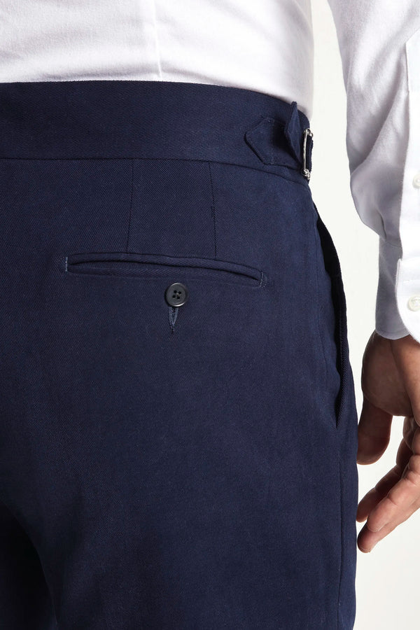 Pantaloni di cotone Soragna blu - Made in Italy