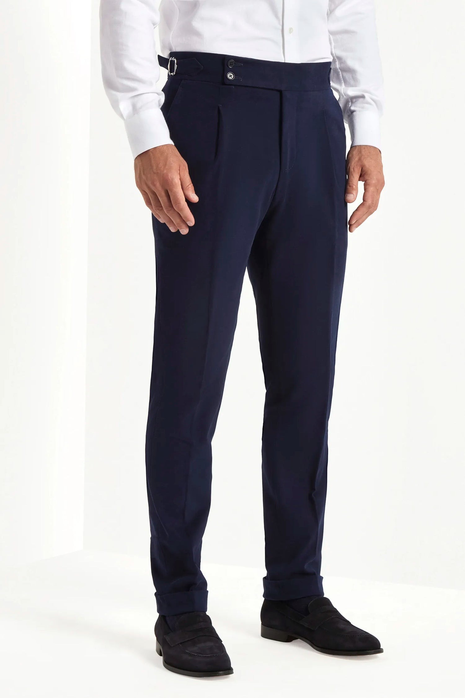blue cotton trousers, men's cotton trousers, italian cotton trousers, blue tailored trousers, luxury men's trousers, elegant men's trousers, refined cotton trousers, tailored blue trousers, premium italian trousers, sophisticated men's trousers, timeless italian trousers, upscale men's trousers, classic blue trousers, italian craftsmanship trousers, premium men's cotton pants, refined italian trousers