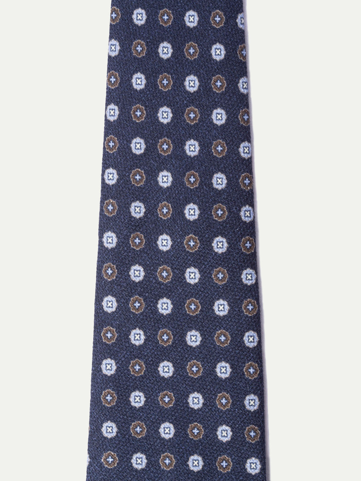 Blue fancy silk tie - Made In Italy