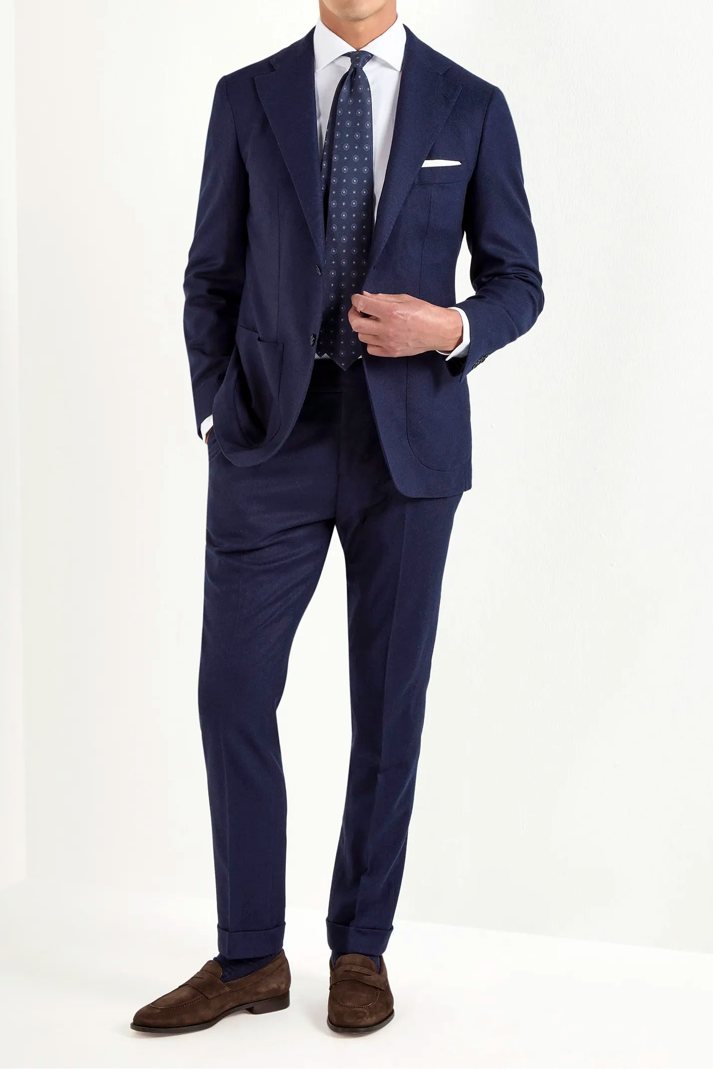 Veste en flanelle bleue - Made in Italy