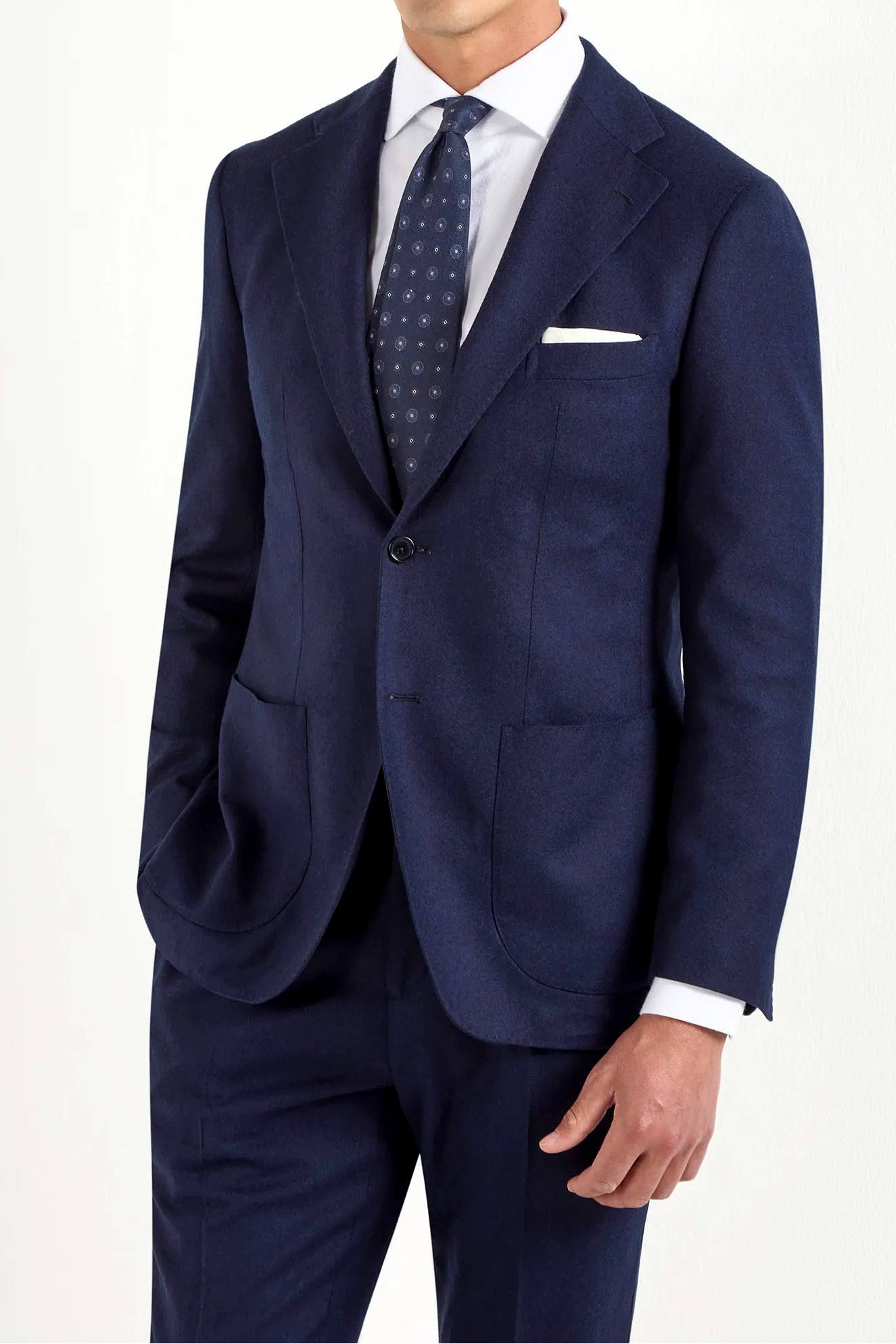 Veste en flanelle bleue - Made in Italy