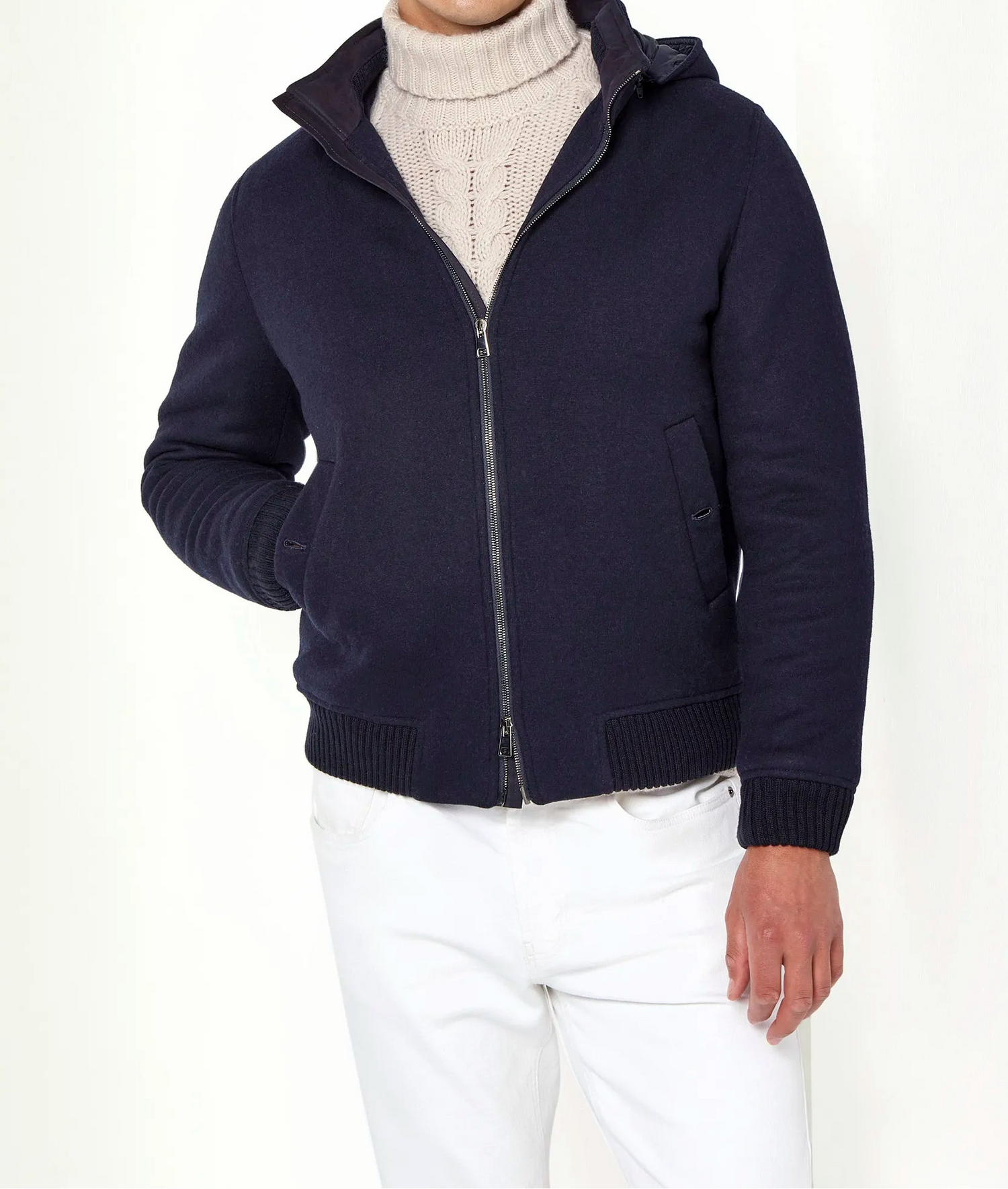 blue hooded bomber, men's hooded bomber, italian hooded bomber, blue bomber jacket, luxury men's bomber, elegant men's bomber, refined hooded bomber, tailored blue bomber, premium italian bomber, sophisticated men's bomber, timeless italian bomber, upscale men's bomber, classic blue bomber, italian craftsmanship bomber, premium men's blue bomber, refined italian bomber